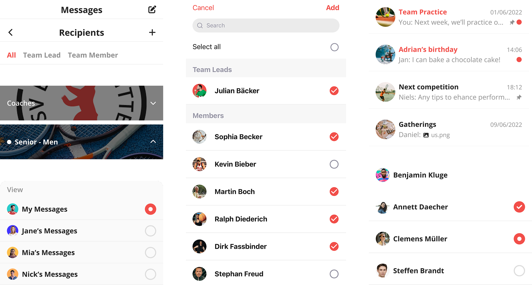 UI patterns and components