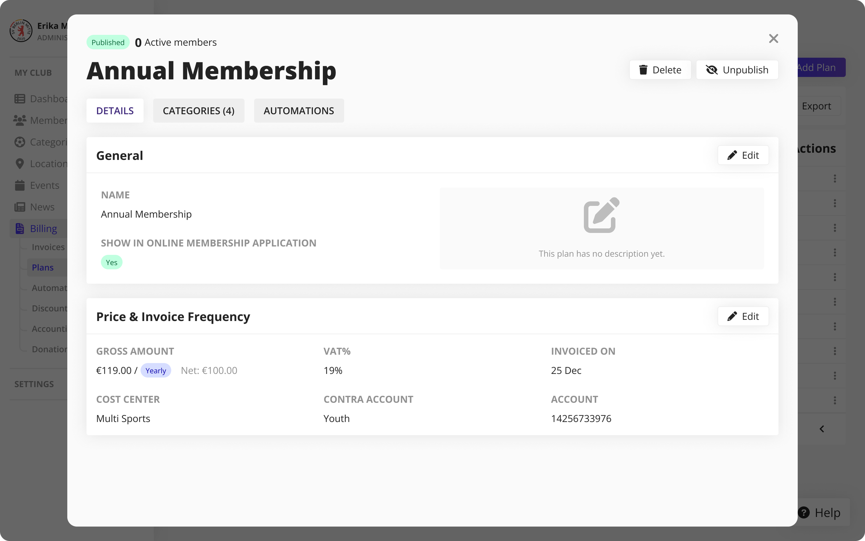 The redesigned admin panel with automation-ready subscription management